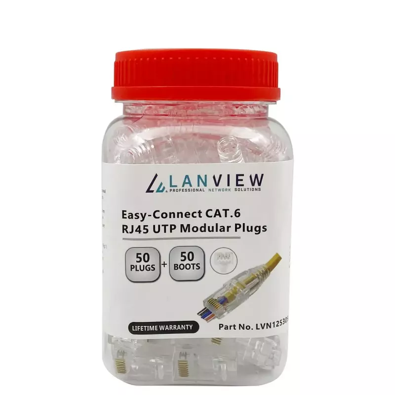 Conector de cabo RJ45 Lanview LVN125305, transparente