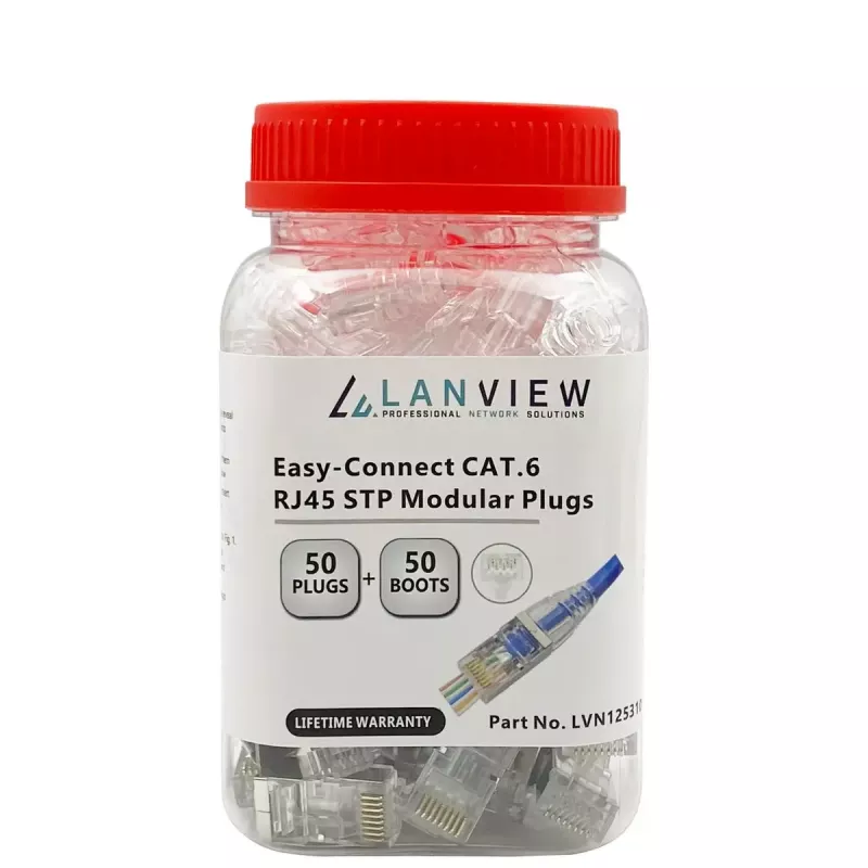 Conector de cabo RJ45 Lanview LVN125310, transparente