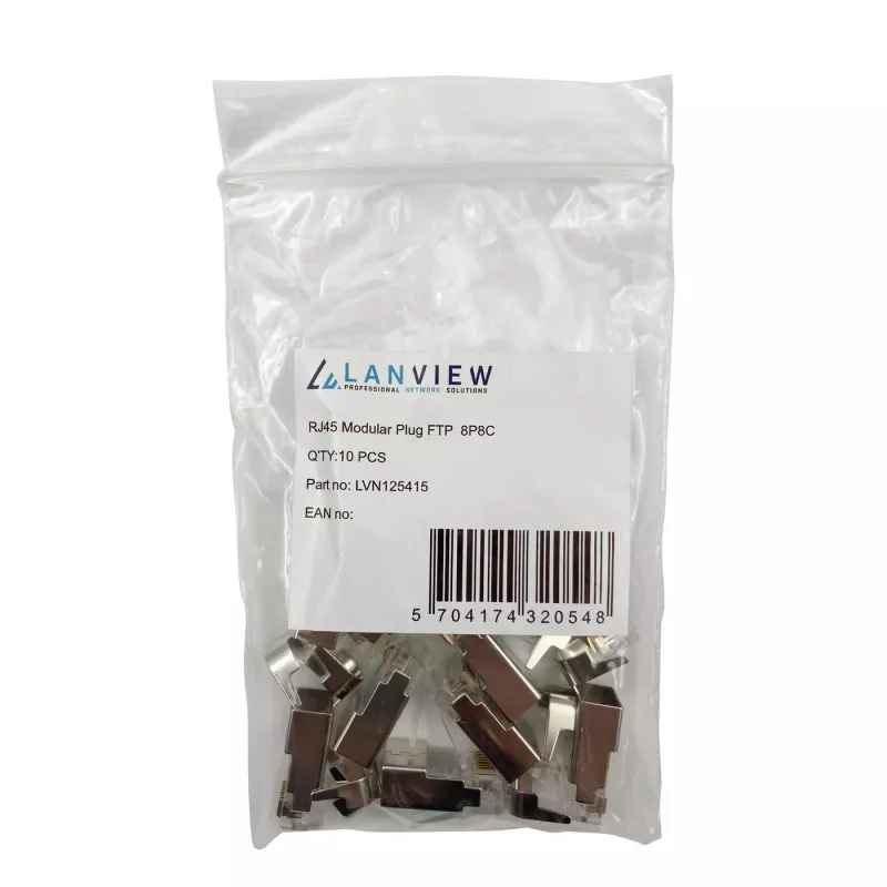 Ficha de cabo RJ45 Lanview LVN125415, metálica