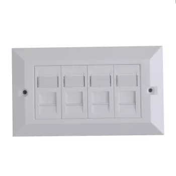 Caixa de embutir Lanview LVN126188UK-4 RJ-45 branca