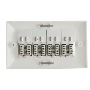 Caixa de embutir Lanview LVN126188UK-4 RJ-45 branca