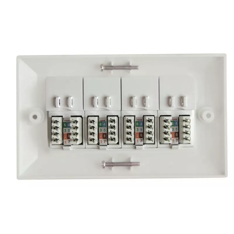 Caixa de embutir Lanview LVN126188UK-4 RJ-45 branca