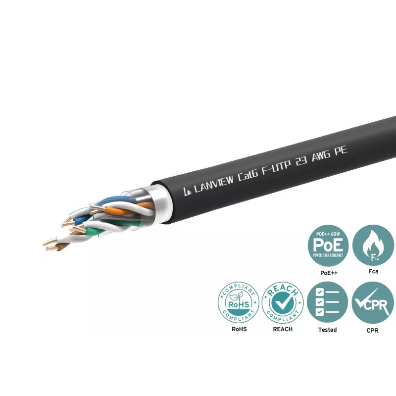 Cabo de rede Lanview LVN-CAT6PE-FUTP-305M Cat6 F/UTP (FTP)