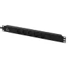 Lanview Distribuidor de energia para rack 19 polegadas 1U 10A, 5x Schuko (LVR-3MSCH-LIC-SCH5)