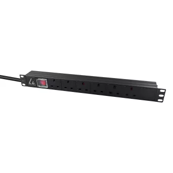 Lanview LVR-3MUK-SW-UK6 Unidade de distribuição de energia (PDU) 6 saídas AC 1.4U preto
