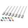 Cabo de rede Lanview LV-SFTP6A01W conector dourado S/FTP 1m branco