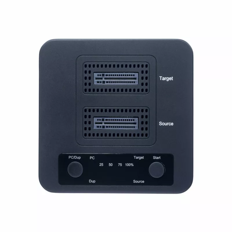 StarTech.com M2-HDD-DUPLICATOR-N1 duplicador e dock autónomo 1:1 para unidades M.2 NVMe (PCIe), até 90 GB/min, USB-C 20 Gbps, de dois compartimentos, em conformidade com TAA