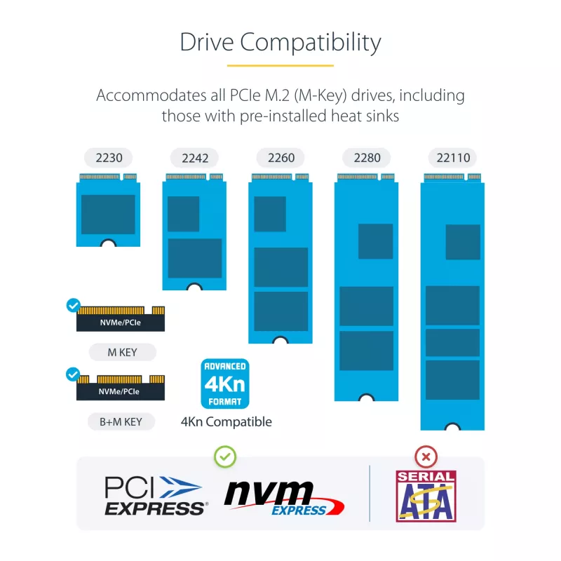 StarTech.com M2-HDD-DUPLICATOR-N1 duplicador e dock autónomo 1:1 para unidades M.2 NVMe (PCIe), até 90 GB/min, USB-C 20 Gbps, de dois compartimentos, em conformidade com TAA