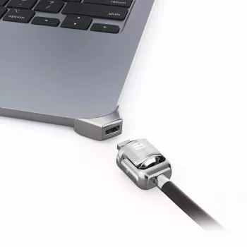 Adaptador Ledge Compulocks para MacBook Air 15 polegadas M2 M3 com fechadura de cabo com chave Prateado