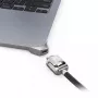 Adaptador Ledge Compulocks para MacBook Air 15 polegadas M2 M3 com fechadura de cabo com chave Prateado