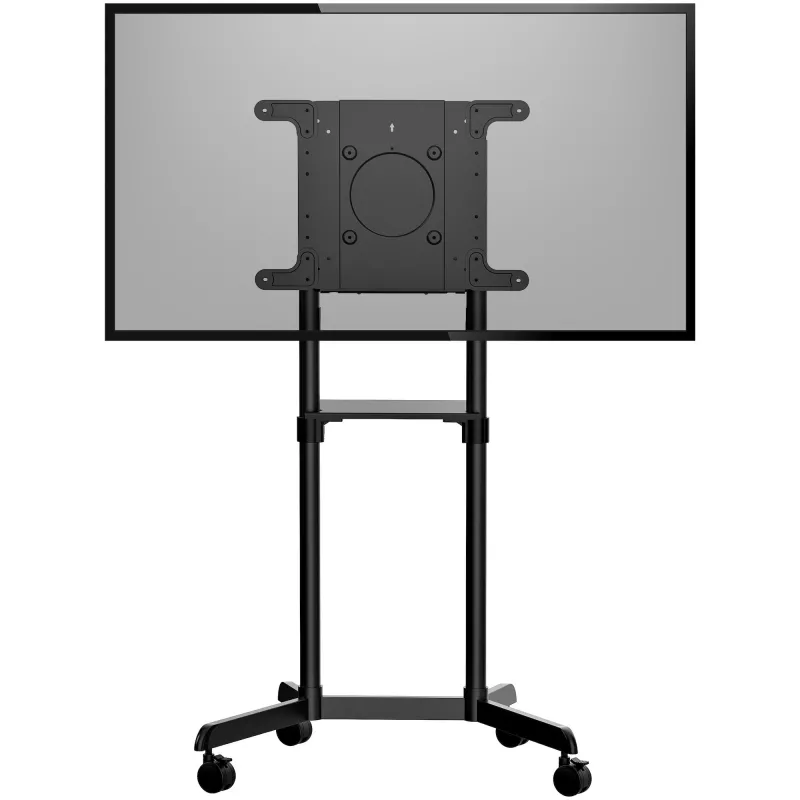StarTech.com Carrinho de TV móvel - Suporte de TV rolante portátil para ecrã VESA de 37-70 polegadas (154lb/70kg) - Suporte de TV com prateleira e compartimento de arrumação - Ecrã giratório/inclinável - Suporte de TV universal sobre rodas