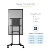 StarTech.com Carrinho de TV móvel - Suporte de TV rolante portátil para ecrã VESA de 37-70 polegadas (154lb/70kg) - Suporte de TV com prateleira e compartimento de arrumação - Ecrã giratório/inclinável - Suporte de TV universal sobre rodas