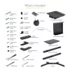 StarTech.com Carrinho de TV móvel - Suporte de TV rolante portátil para ecrã VESA de 37-70 polegadas (154lb/70kg) - Suporte de TV com prateleira e compartimento de arrumação - Ecrã giratório/inclinável - Suporte de TV universal sobre rodas