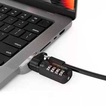 Adaptador Ledge Lock Compulocks para MacBook Pro 14 polegadas M1 M2 M3 Prateado