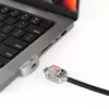Adaptador Ledge Lock Compulocks para MacBook Pro 14 polegadas M1 M2 M3 Fechadura de cabo com chave Prateado