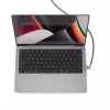 Adaptador Ledge Lock Compulocks para MacBook Pro 14 polegadas M1 M2 M3 Fechadura de cabo com chave Prateado