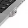 Adaptador Ledge Lock Compulocks para MacBook Pro 14 polegadas M1 M2 M3 Fechadura de cabo com chave Prateado