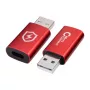 Adaptador de mudança de sexo MicroConnect MC-ACADAP-SC USB-A para USB-C Vermelho
