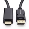 Adaptador de cabo de vídeo Microconnect MC-DP-HDMI-100 1 m DisplayPort preto