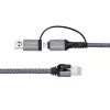 Microconnect CAT6 RJ45 FTP cabo adaptador para USB A-C, 5 metros adaptador de rede