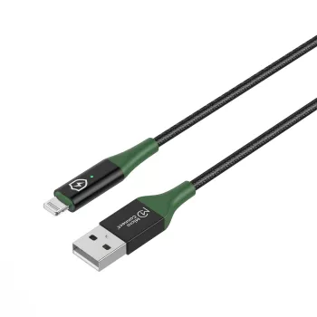 Microconnect MC-SMART USB A-L-2 cabo Lightning 2 m preto, verde