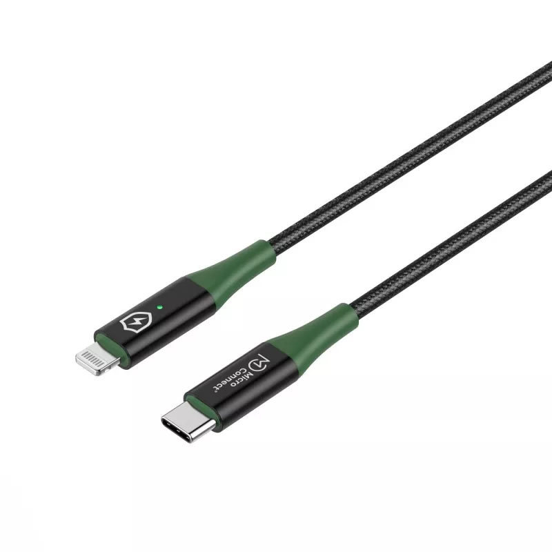 Microconnect MC-SMART USB C-L-2 cabo Lightning 2 m preto, verde