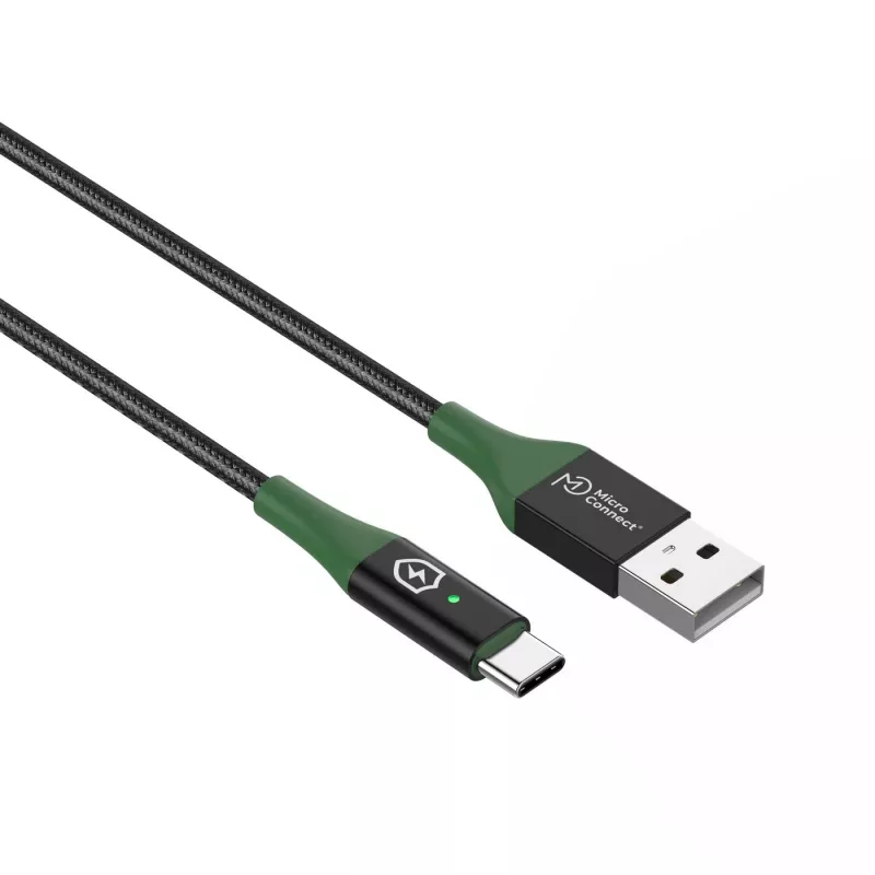 Microconnect MC-SMART USB-A-C-01 cabo USB USB 2.0 1 m USB A USB C preto, verde