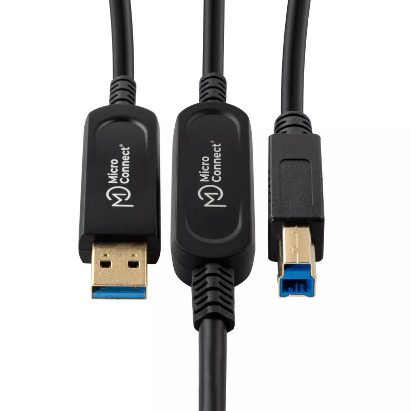 Microconnect MC-USB3.0AB10OP cabo USB USB 3.2 Gen 2 (3.1 Gen 2) 10 m USB A USB B preto