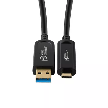 Microconnect MC-USB3.2CA10OP cabo USB USB 3.2 Gen 2 (3.1 Gen 2) 10 m USB-A USB-C preto