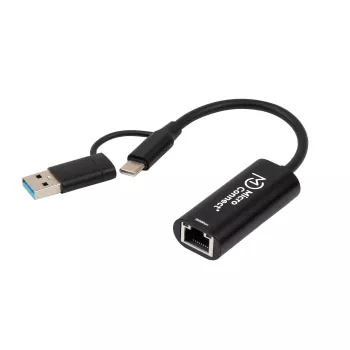 Microconnect MC-USBACNET2.5G adaptador de cabo USB C RJ-45 0,2 m preto