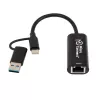 Microconnect MC-USBACNET2.5G adaptador de cabo USB C RJ-45 0,2 m preto