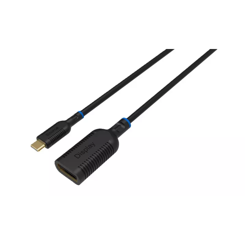 Adaptador de cabo de vídeo Microconnect MC-USBCDP-A 0,2 m USB Type-C para DisplayPort preto