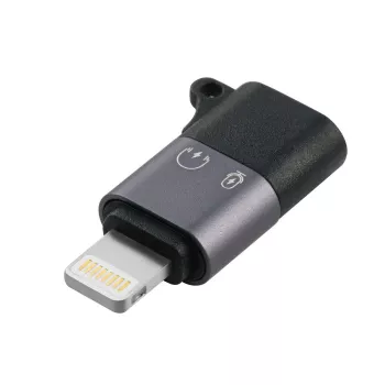 Adaptador de género de cabo Microconnect MC-USBCLIGHT USB C para Lightning prateado