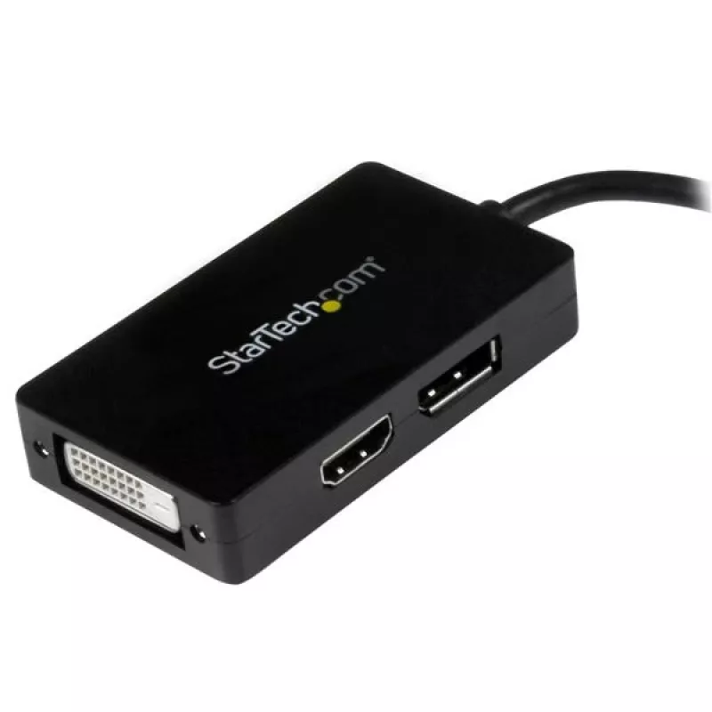 Adaptador A/V de viagem StarTech.com: conversor 3-em-1 Mini DisplayPort para DisplayPort, DVI ou HDMI