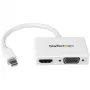 Adaptador A/V de viagem StarTech.com: conversor 2-em-1 Mini DisplayPort para HDMI ou VGA - branco