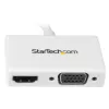 Adaptador A/V de viagem StarTech.com: conversor 2-em-1 Mini DisplayPort para HDMI ou VGA - branco