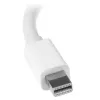 Adaptador A/V de viagem StarTech.com: conversor 2-em-1 Mini DisplayPort para HDMI ou VGA - branco