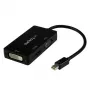 Adaptador A/V de viagem StarTech.com: conversor 3-em-1 Mini DisplayPort para VGA DVI ou HDMI