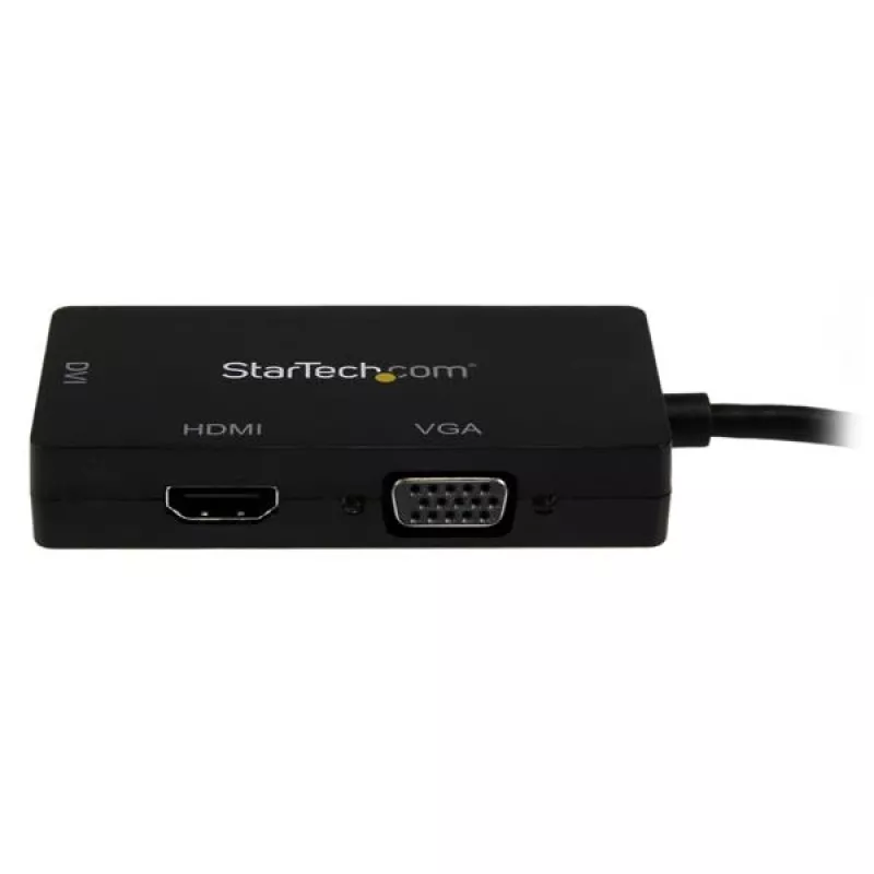 Adaptador A/V de viagem StarTech.com: conversor 3-em-1 Mini DisplayPort para VGA DVI ou HDMI