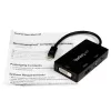 Adaptador A/V de viagem StarTech.com: conversor 3-em-1 Mini DisplayPort para VGA DVI ou HDMI