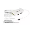 Adaptador A/V de viagem StarTech.com: conversor 3-em-1 Mini DisplayPort para VGA DVI ou HDMI - branco