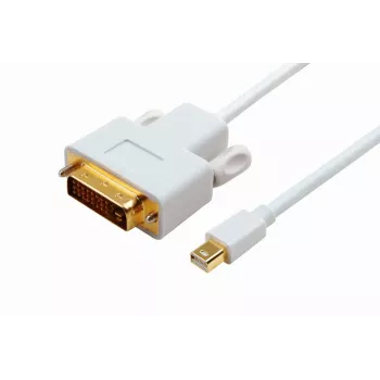 Adaptador de cabo de vídeo Microconnect MDPDVI2 2 m DVI-D Mini DisplayPort branco