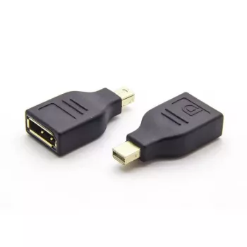 Adaptador de cabo Microconnect MDPMDPF Mini DisplayPort DisplayPort preto