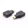Adaptador de cabo Microconnect MDPMDPF Mini DisplayPort DisplayPort preto