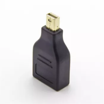 Adaptador de cabo Microconnect MDPMDPF Mini DisplayPort DisplayPort preto