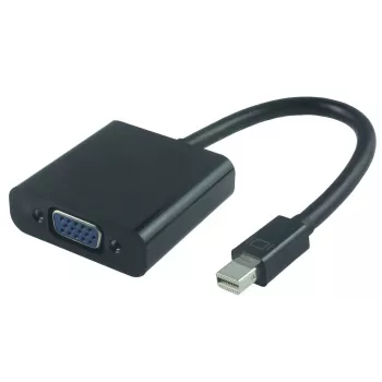 Adaptador de cabo de vídeo Microconnect MDPVGA2B 0,15 m Mini DisplayPort VGA (D-Sub) preto