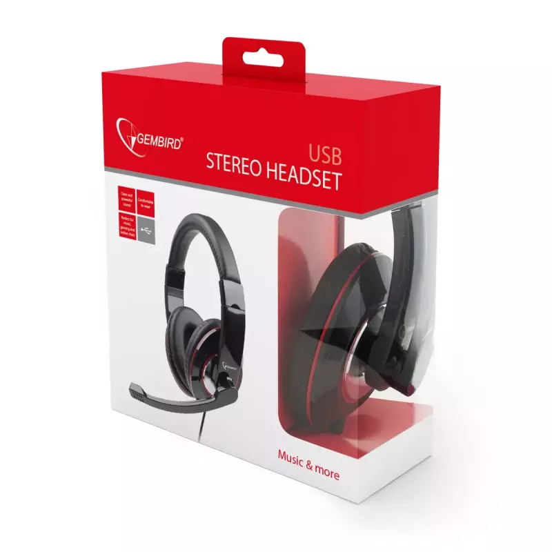 Auscultadores Gembird MHS-U-001 auscultadores USB com fios