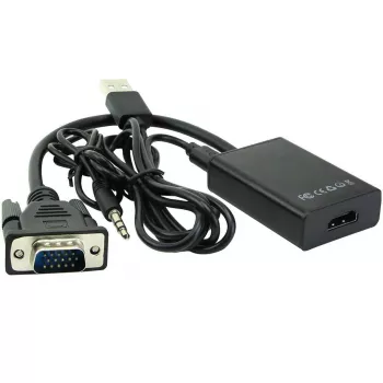 Adaptador de cabo de vídeo Microconnect MONGGHDMI 0,3 m HDMI Type-A (Standard) VGA (D-Sub) preto