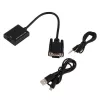 Adaptador de cabo de vídeo Microconnect MONGGHDMI 0,3 m HDMI Type-A (Standard) VGA (D-Sub) preto
