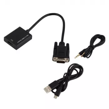 Adaptador de cabo de vídeo Microconnect MONGGHDMI 0,3 m HDMI Type-A (Standard) VGA (D-Sub) preto